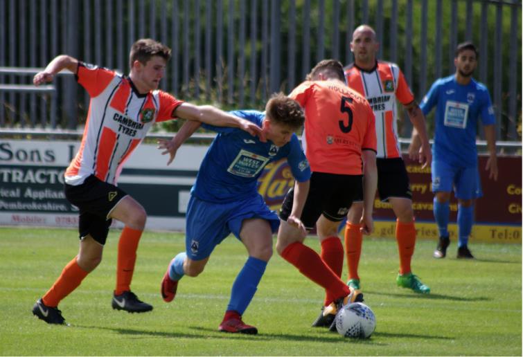 Danny Williams scored twice for Haverfordwest County